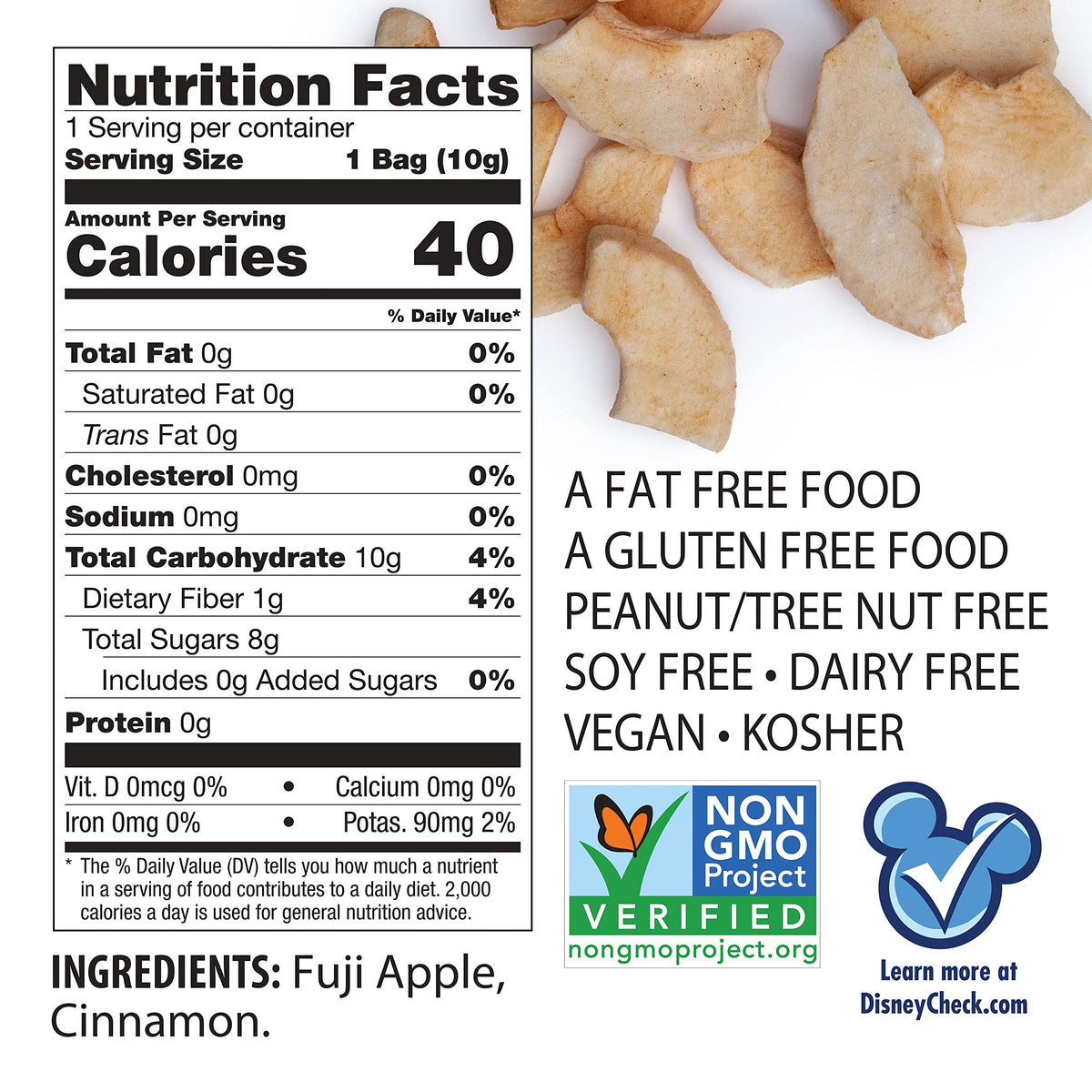 Brothers All Natural Disney Fruit Crisps bag closeup shows crisp texture and real fruit