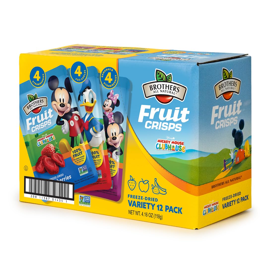 Brothers All Natural Disney Fruit Crisps Fuji Apple bag for a convenient healthy lunchbox snack.