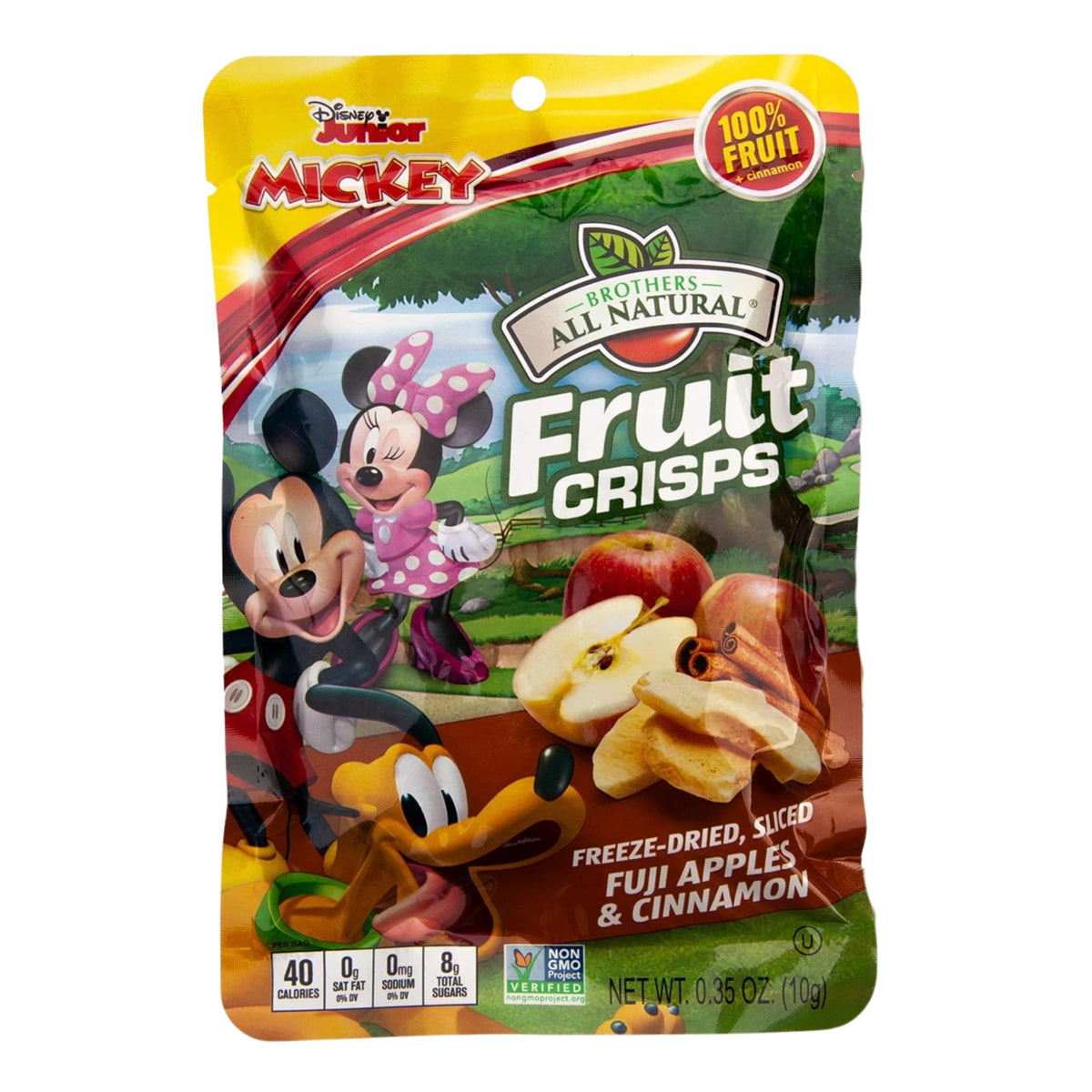 Brothers All Natural Disney Fuji Apple Cinnamon pack 12ct, grab-and-go healthy snack