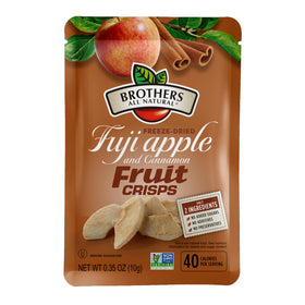 Brothers All Natural freeze-dried Apple Cinnamon Crisps in a 24-pack for on-the-go snacking