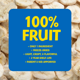 Brothers All Natural freeze dried banana crisps snack bag ready for on the go.