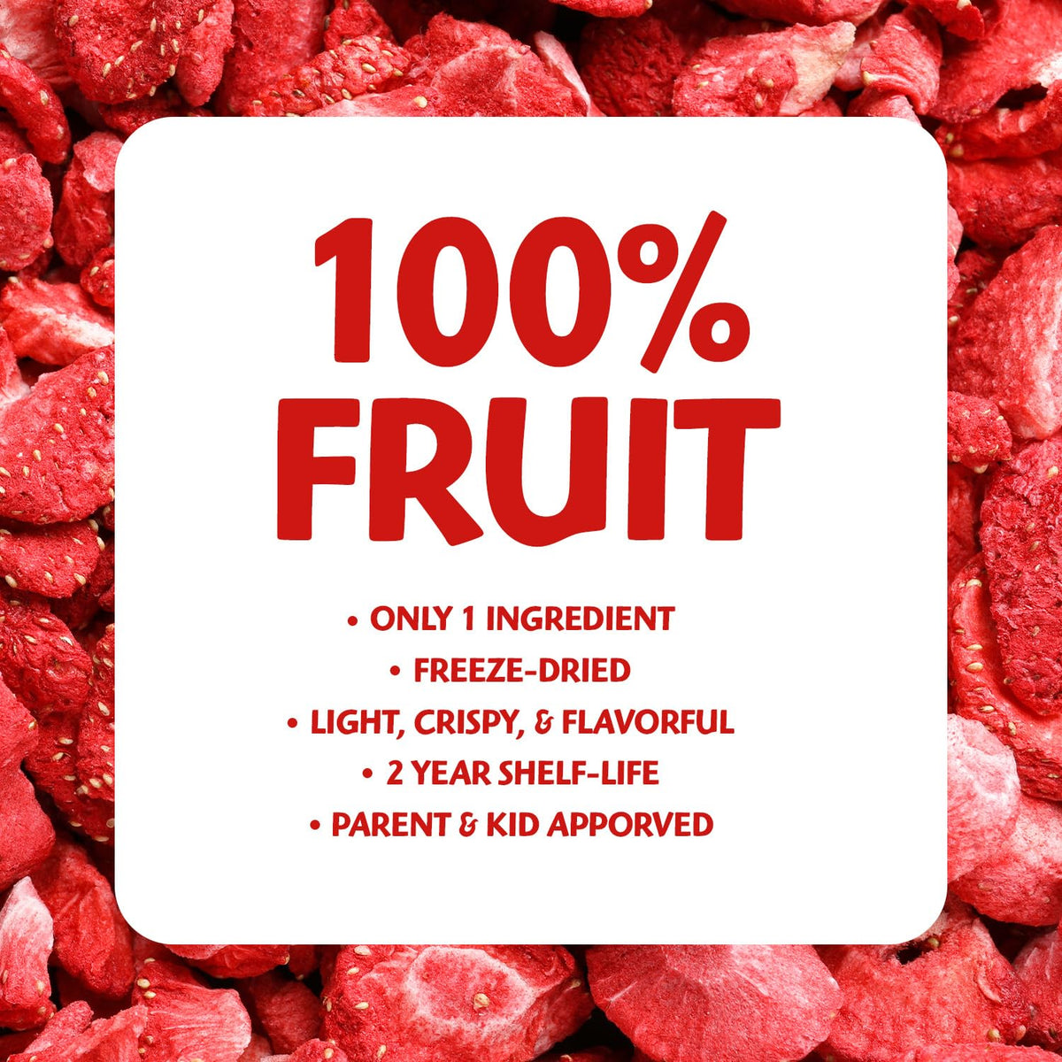 Brothers All Natural Freeze-Dried Strawberries in a lunchbox illustrate a ready-to-eat healthy treat.