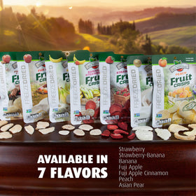 Brothers All Natural strawberry crisps in a bowl show crisp texture and flavor