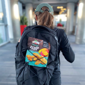 Brothers All Natural mango crisps for gym or travel.