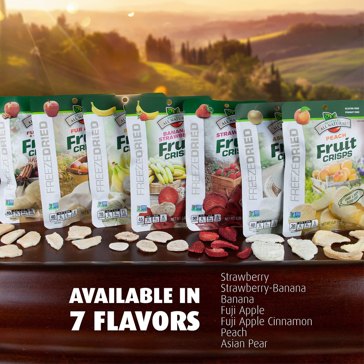 Brothers All Natural snack-on-the-go bag provides a portable, allergen-friendly fruit treat.