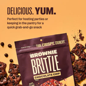Brownie Brittle topping on ice cream demonstrates versatile dessert add-in
