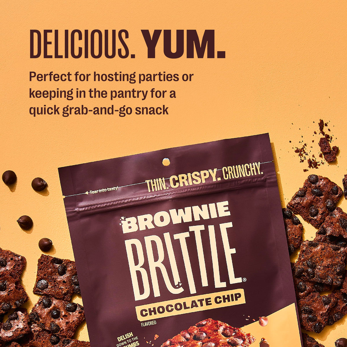 Resealable pouch remains fresh for snacking at home, work, or travel