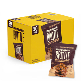 Brownie Brittle Original Chocolate Chip pack of 20 bags for pantry snacking