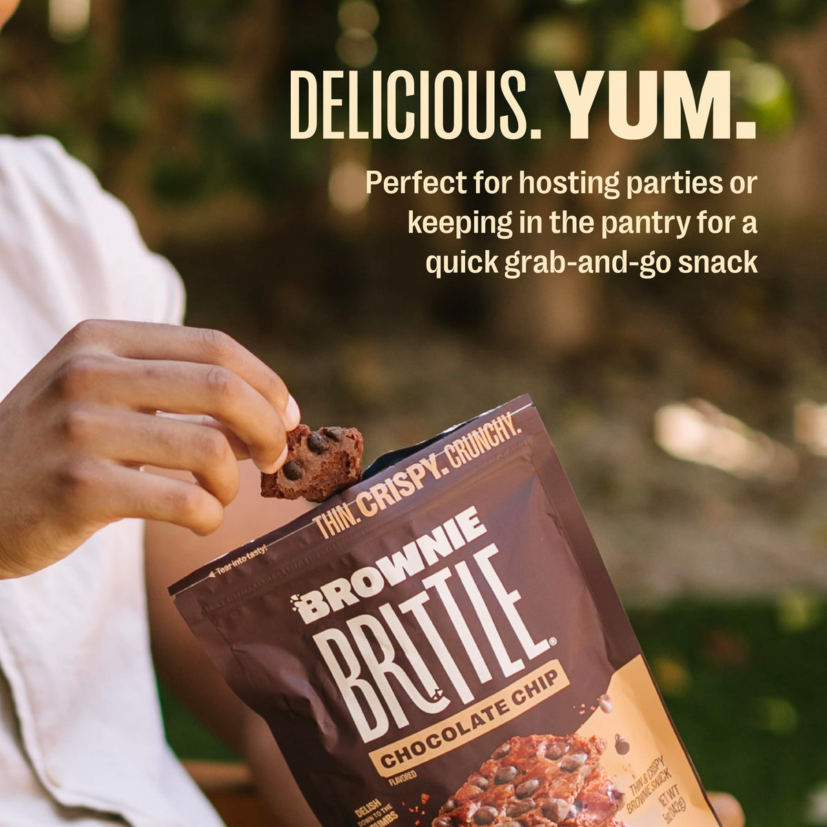 Brownie Brittle Toffee Crunch bag delivers rich toffee notes and a snap