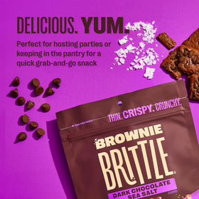 Brownie Brittle crumbs on yogurt provide a crunchy dessert topping.