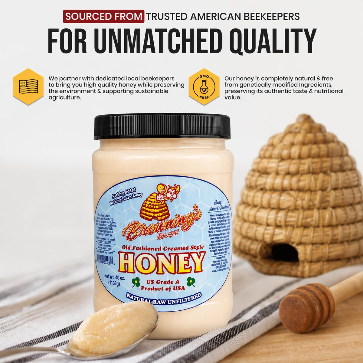 Brownings honey spread on toast setup for a versatile breakfast.