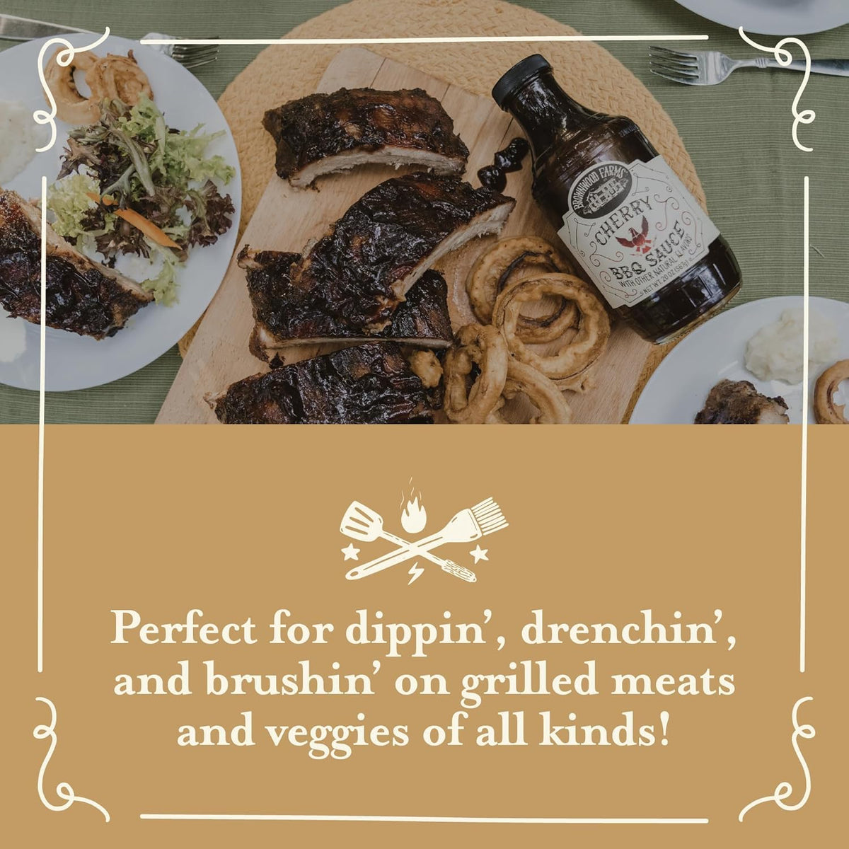 Brownwood Farms BBQ Sauce glaze on meatloaf reveals rich caramelization.