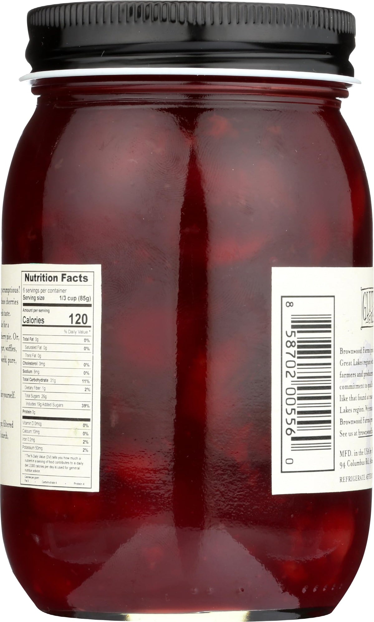 Brownwood Farms cherries closeup with vibrant fruit for premium flavor.