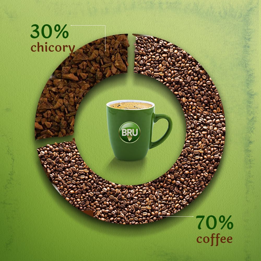 Bru Instant Coffee cup with brewed beverage ready to enjoy