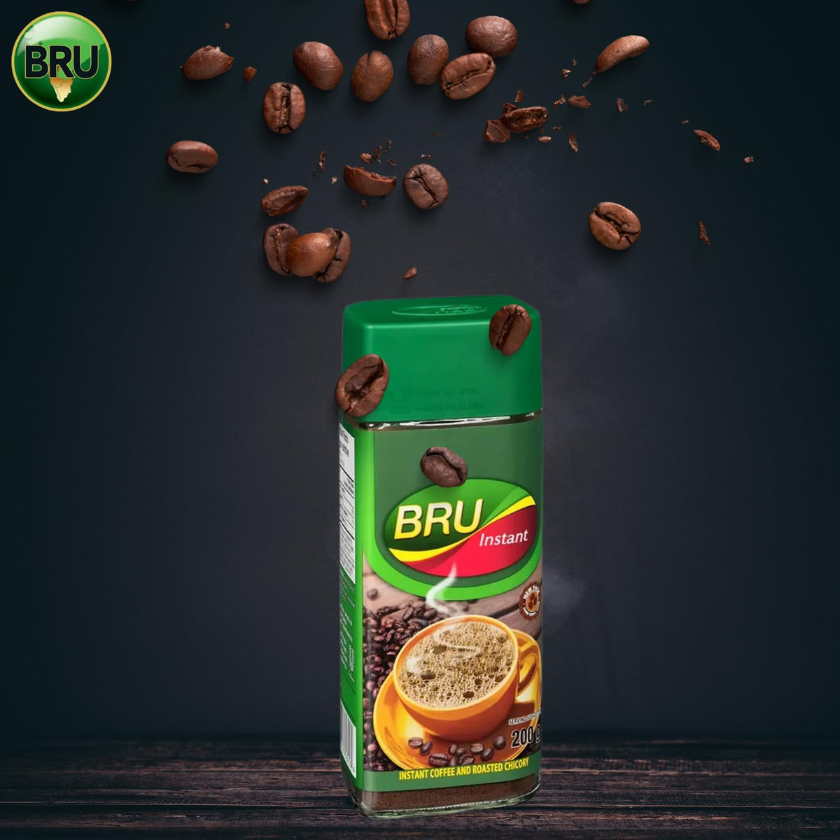 Bru Instant Coffee carries Indian origin heritage on its label.