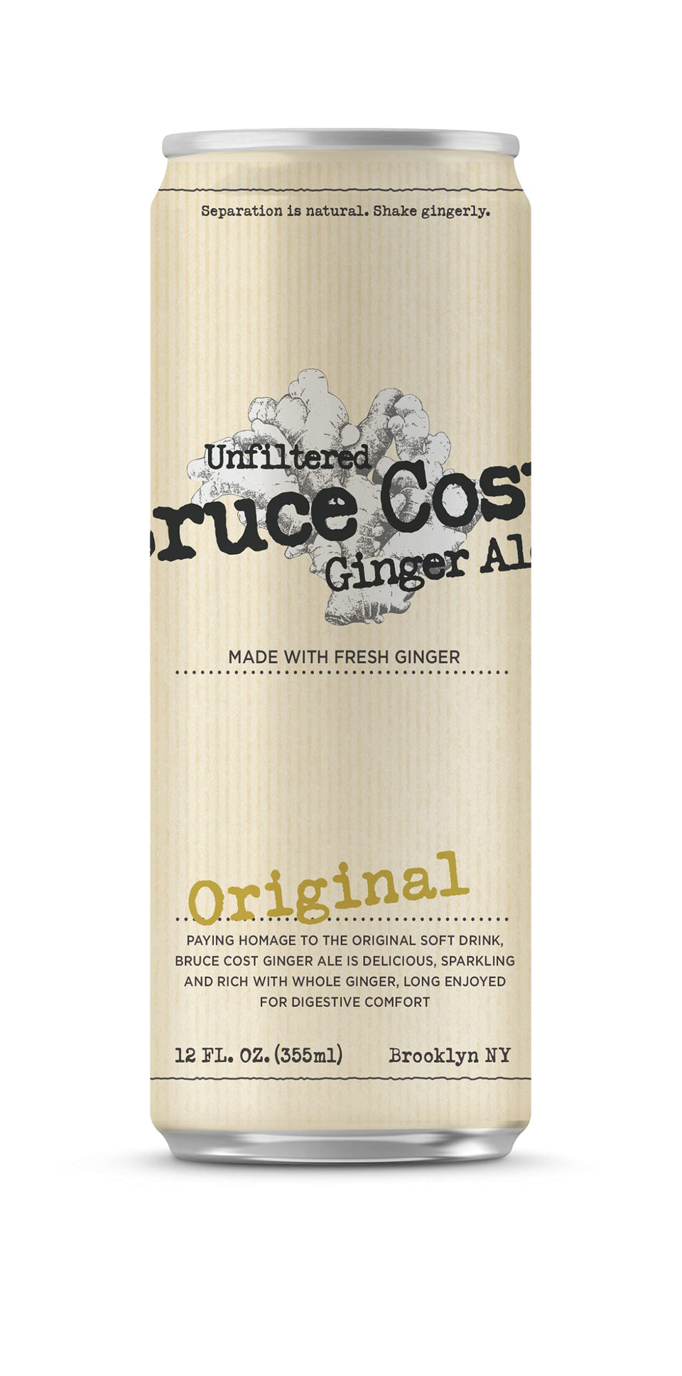 Bruce Cost Ginger Ale Original bottle, bold flavor with real ginger, ideal for sipping