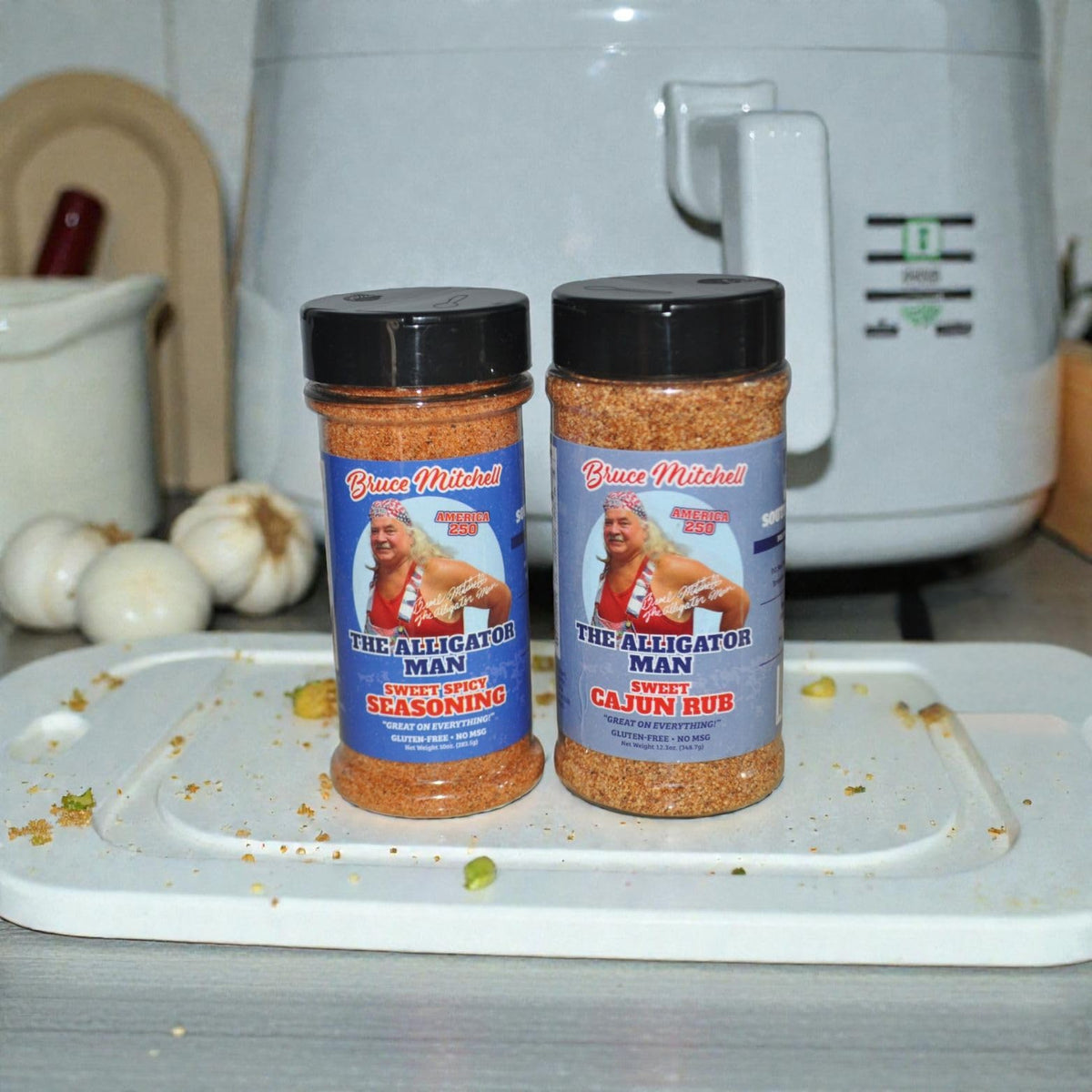 Bruce Mitchell Alligator Man vegetables with seasoning boost