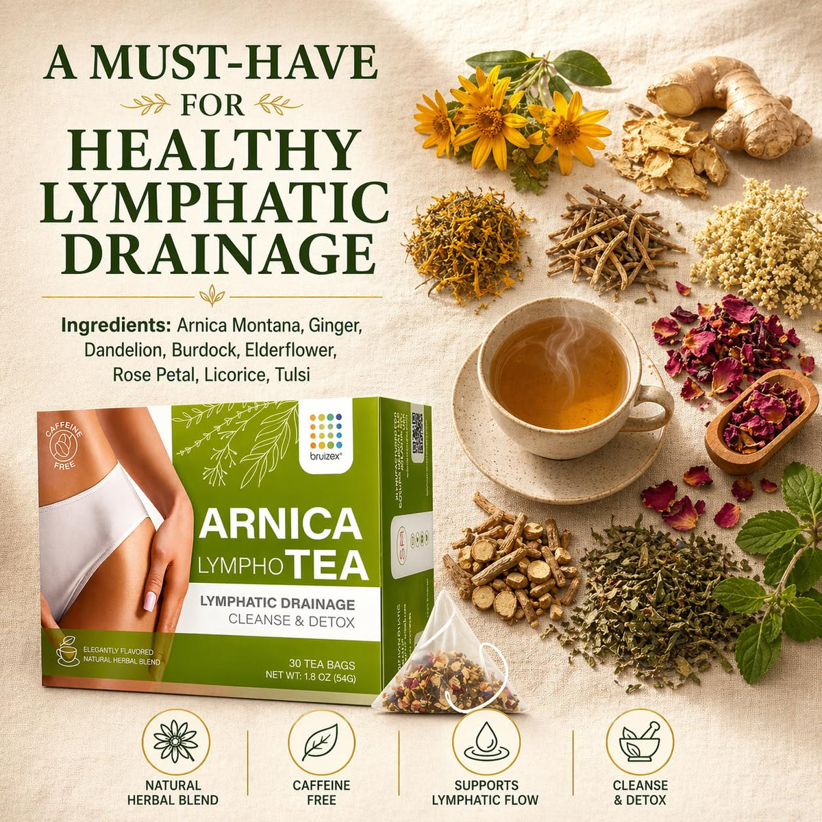 Bruizex Arnica Tea elderflower botanicals and aromas