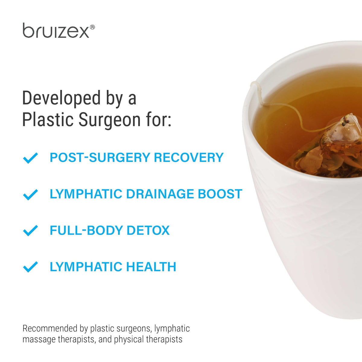 Bruizex Lymphatic Tea rose petals and elderflower with soothing floral aroma