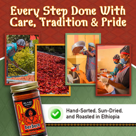 Brundo Market Berbere spice jar back label showing ingredients
