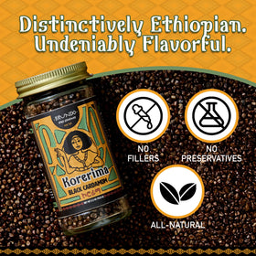 Brundo Market Brundo Korerima packaging label signals all-natural ingredients.