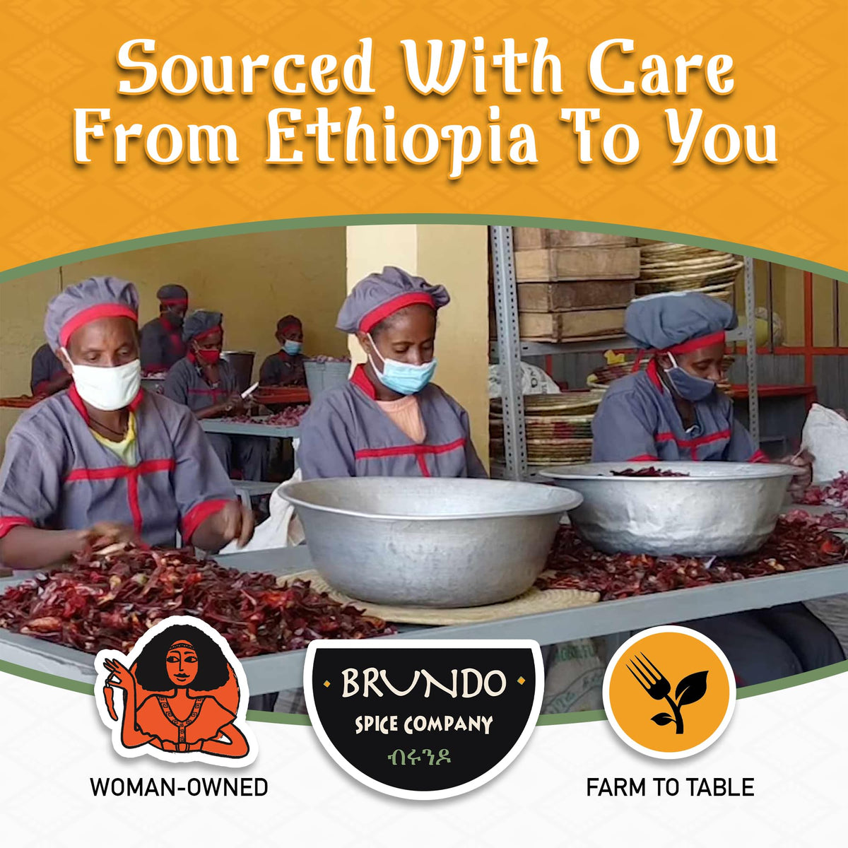 Brundo Market Korerima ground-dusting blend suggests easy incorporation into recipes.