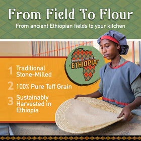 Brundo Teff Flour injera dough preparation in process.