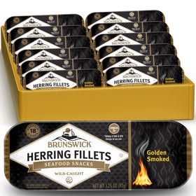 Brunswick Golden Smoked Herring boneless can for quick, protein-rich meals.