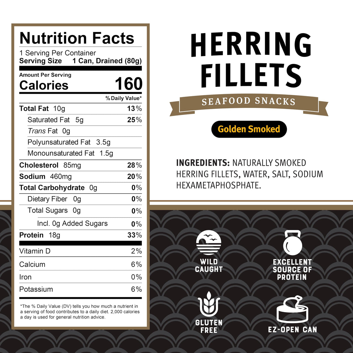 Brunswick Golden Smoked Herring pantry-snack option.