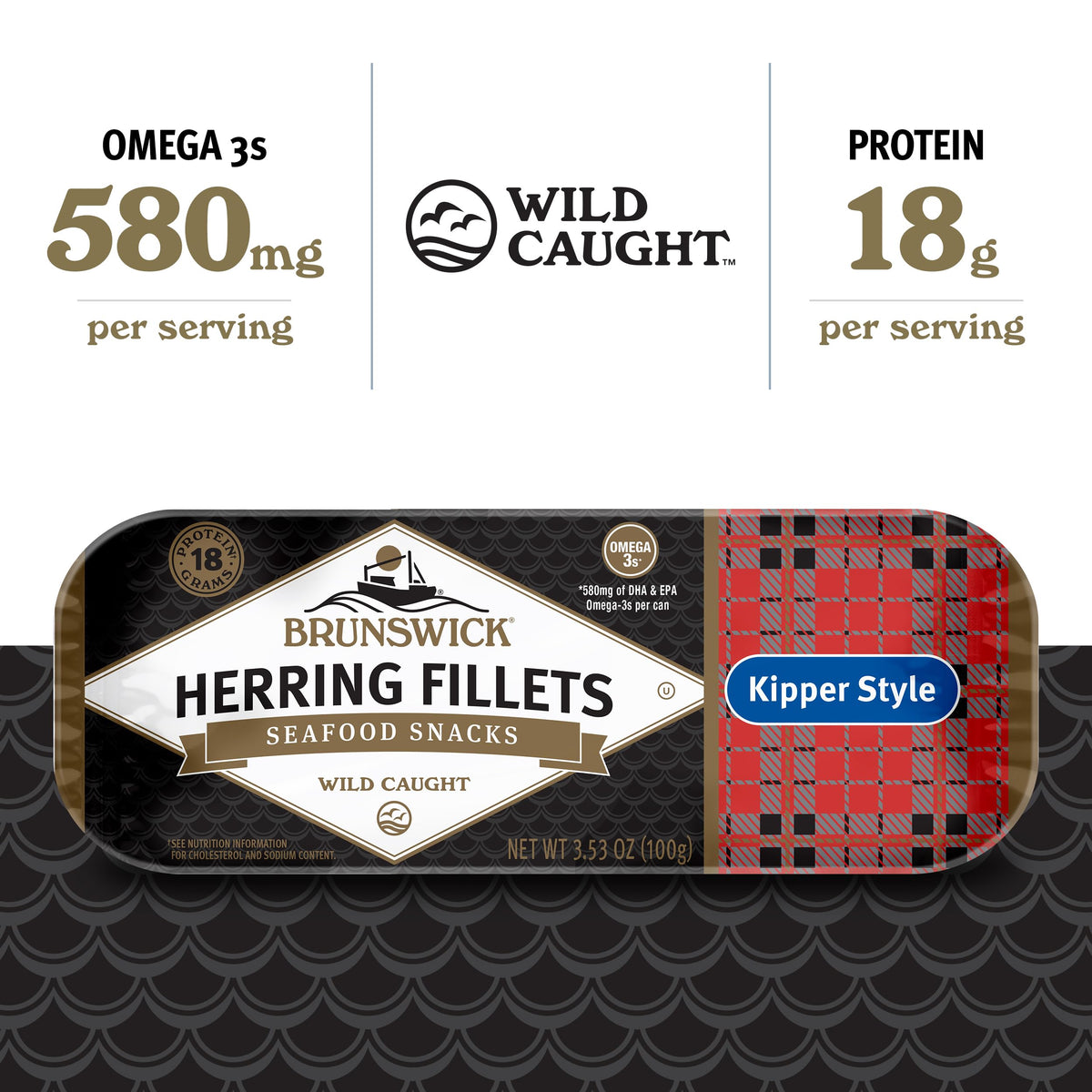 Brunswick herring pasta topping image adds flavor and protein boost