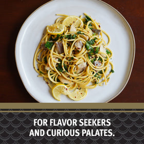 Brunswick wild-caught sardines label highlighting sustainability and protein per serving