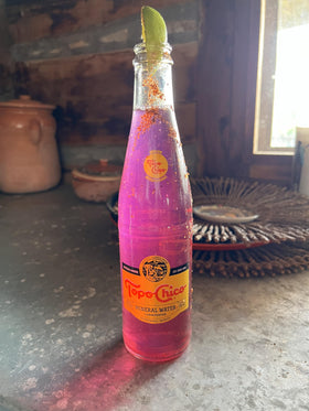 Brushfire Farms Prickly Pear Syrup in a cocktail setting with tart melon notes.