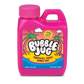 Bubble Jug powder-to-gum transformation shown for a fun, flavorful chew.