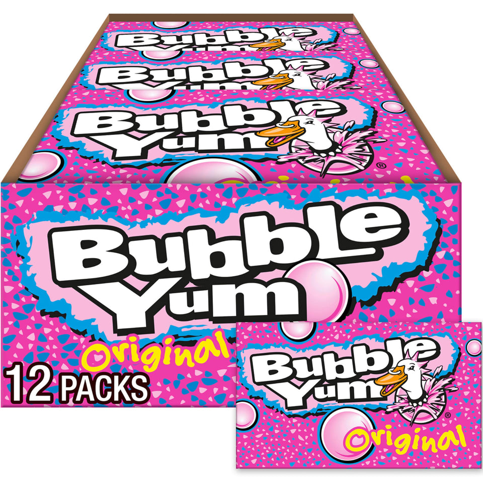 Bubble Yum Original Bubble Gum bulk box for parties and sharing.