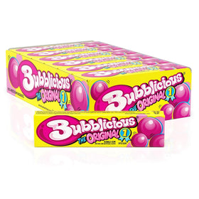 Bubblicious bubblegum close-up highlighting soft texture for easy chewing.