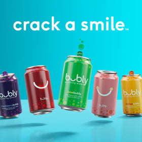 Bubly recyclable aluminum can emphasizing sustainable packaging