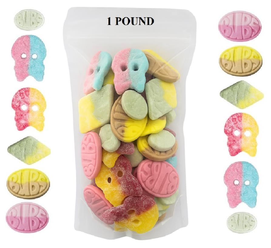 Bubs Godis Swedish Candy Mix oval-shaped gummies offering fruity flavors and convenient on-the-go snacking.