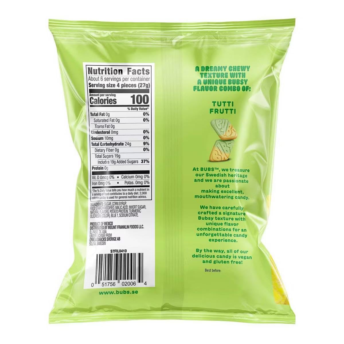 BUBS-made-in-mexico-packaging conveys authentic Swedish recipe inspiration.