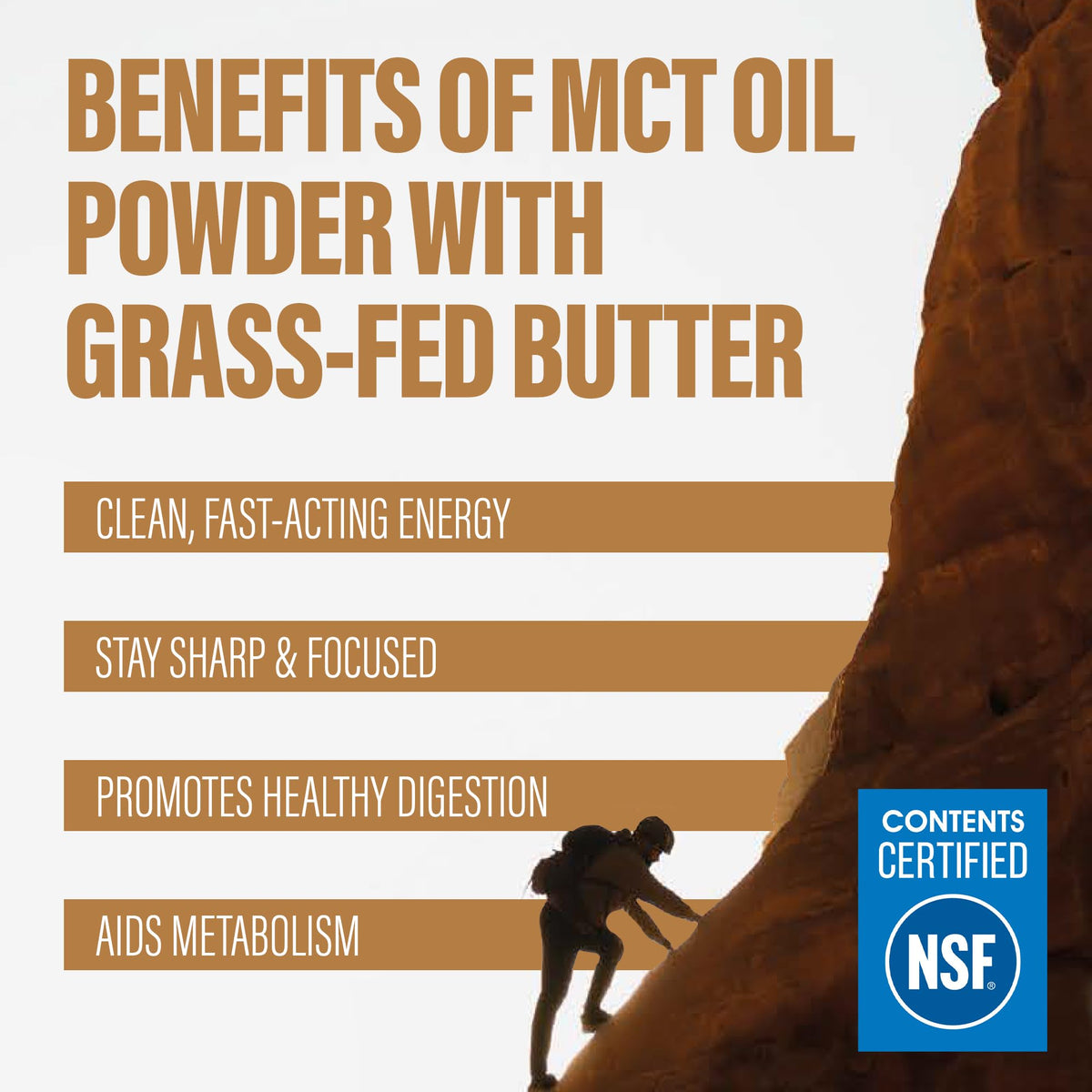 Halo Cream MCT Powder being poured into coffee for a creamy, low carb option.
