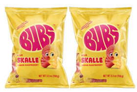 BUBS Sour Lemon Raspberry Skulls pack front with bold sour flavor.