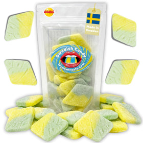 Bubs Tutti Frutti Diamonds candy in diamond shapes for a fun, bite-sized snack.