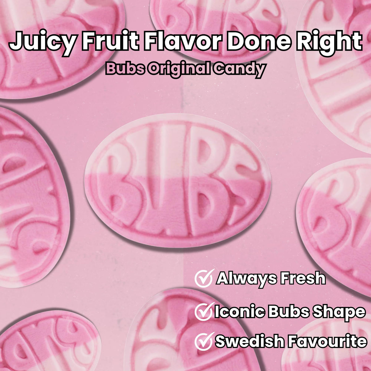 Bubs Wild Berry Pomegranate Ovals plated to show vegan, gelatin-free formulation.