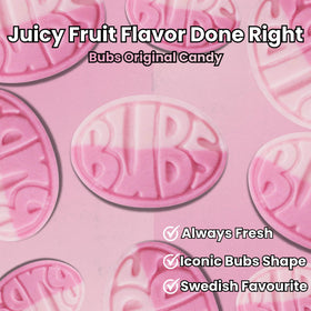 Bubs Wild Berry Pomegranate Ovals plated to show vegan, gelatin-free formulation.