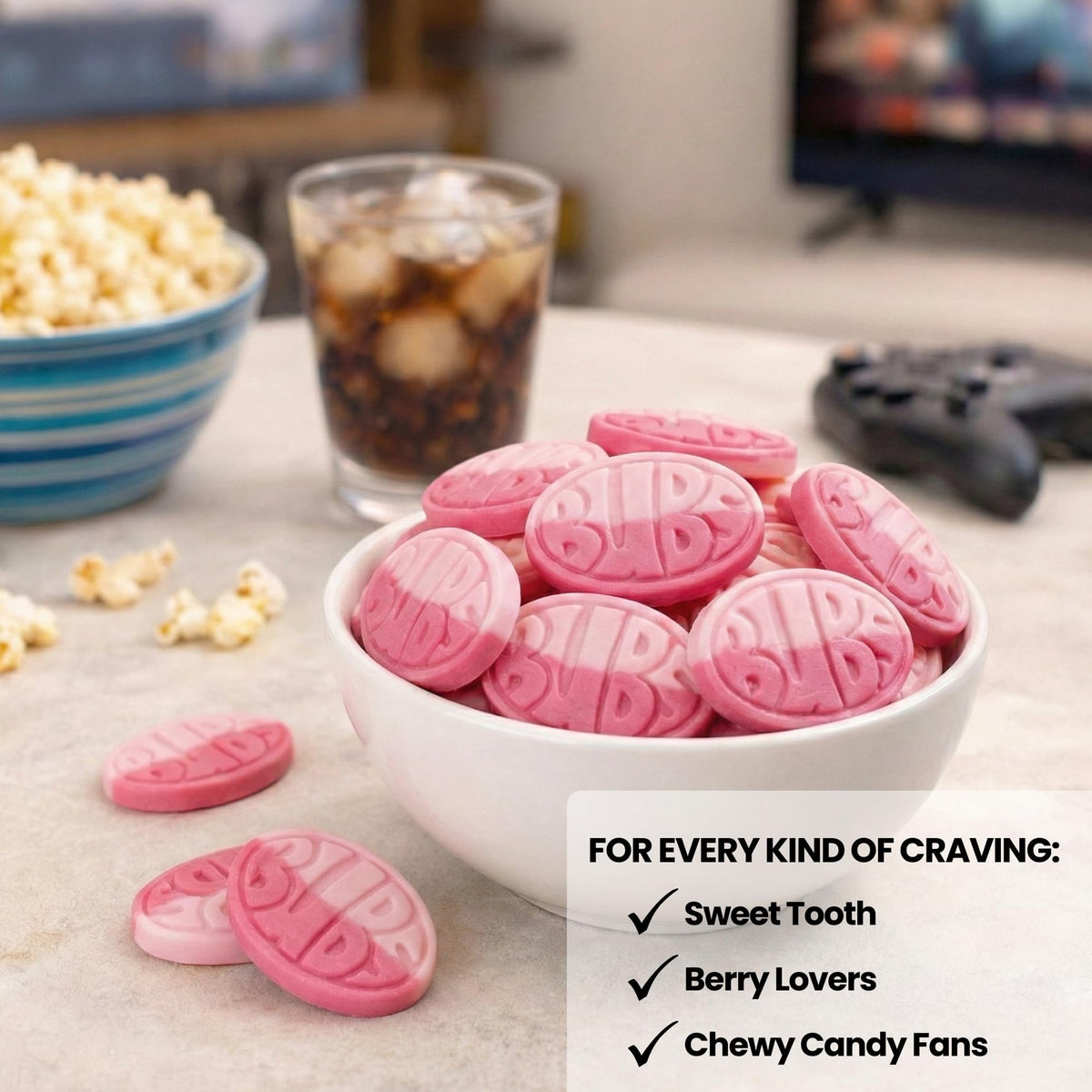 Bubs Wild Berry Pomegranate Ovals evoke Swedish candy tradition and quality.