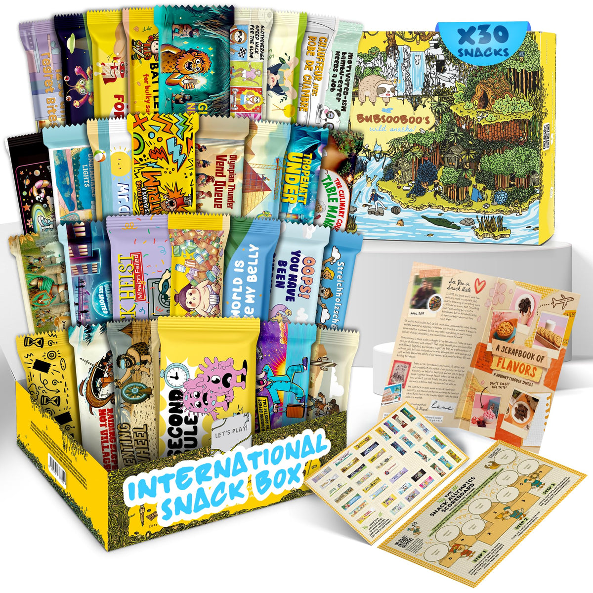 Bubsooboo's Wild Snacks international box unwrap — discover a global assortment.