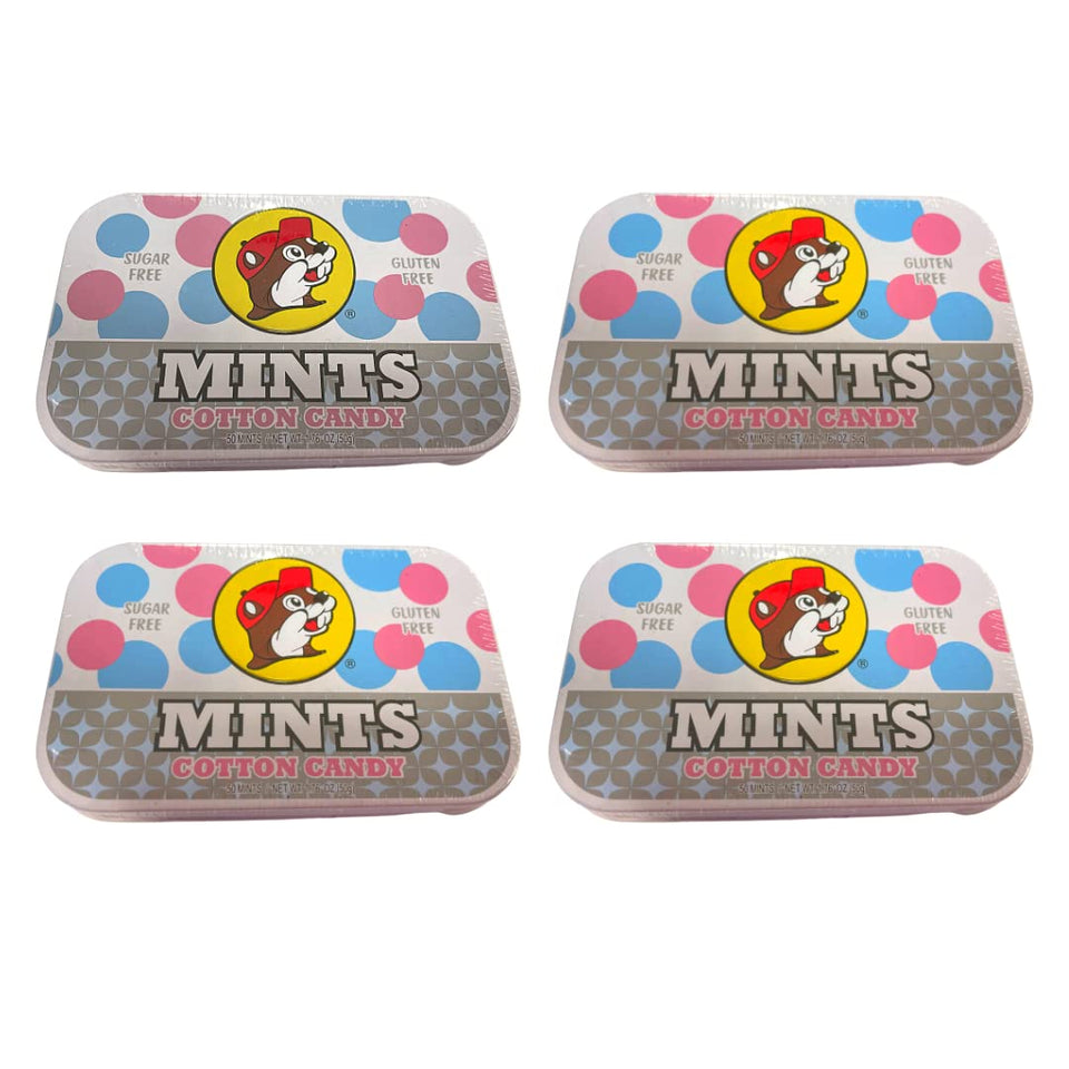 Buc-ee's sugar-free cotton candy mints pack for on-the-go freshness