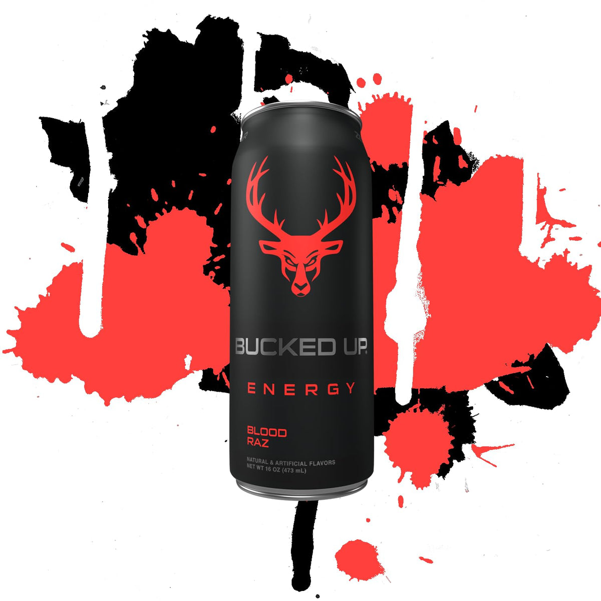 Cans from Bucked Up Blood Raz in carton illustrating compact storage