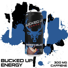 Bucked Up Breezy Blast can in a cooler for travel and daily routines.