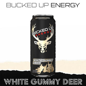 Bucked Up can on table beside gym gear for pre-workout use