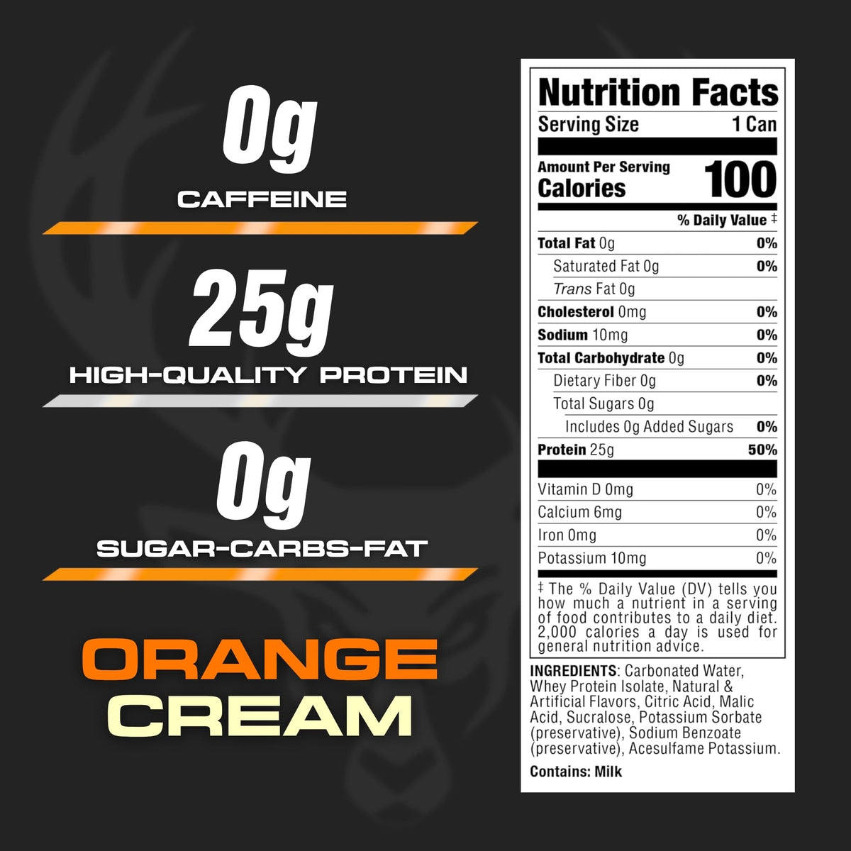 Bucked Up label closeup shows flavor variety and clean ingredients
